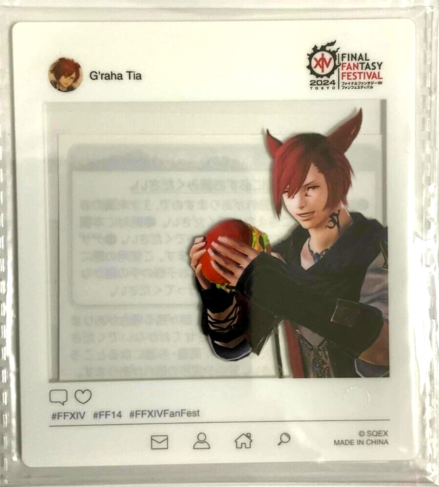 Final Fantasy XIV Fan Festival 2024 SNS Acrylic Clear Card G'raha Tia