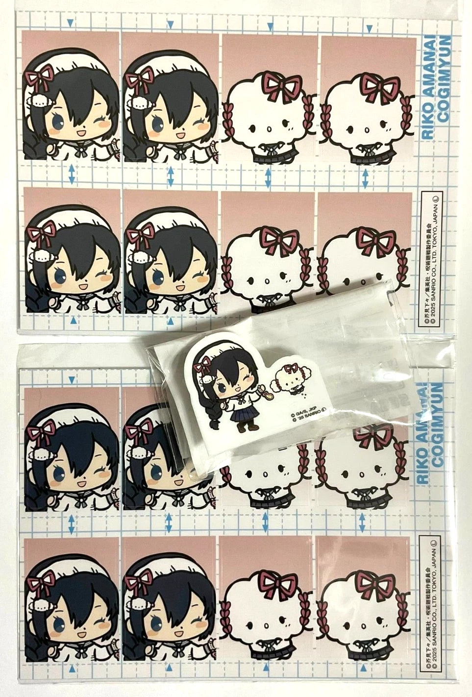 Jujutsu Kaisen x Sanrio SEGA Lucky Kuji Memo Clip Sticker Set Riko Amanai