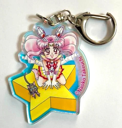 Sailor Moon x RAISONNE EX Art Works Acrylic Keychain Strap Chibi Moon