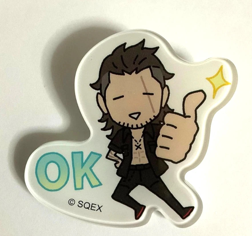Final Fantasy XV Acrylic Memo Clip Button Gladiolus Amicitia