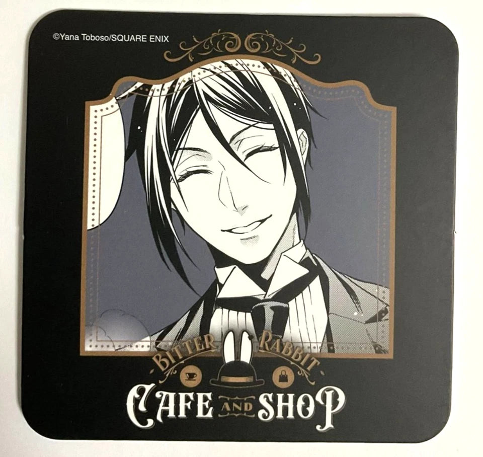 Black Butler Bitter Rabbit Cafe Black Label Paper Coaster Sebastian Michaelis