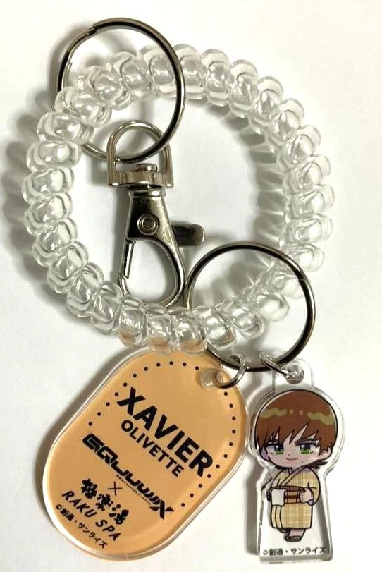 Gundam GQuuuuuuX x RAKU SPA Acrylic Locker Keychain Strap Xavier Olivette