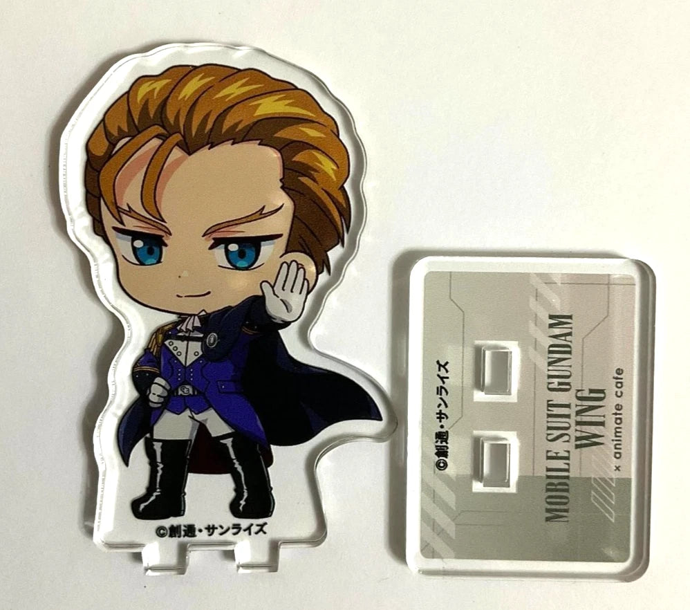 Mobile Suit Gundam W x Animate Cafe Mini Acrylic Stand Treize Khushrenada