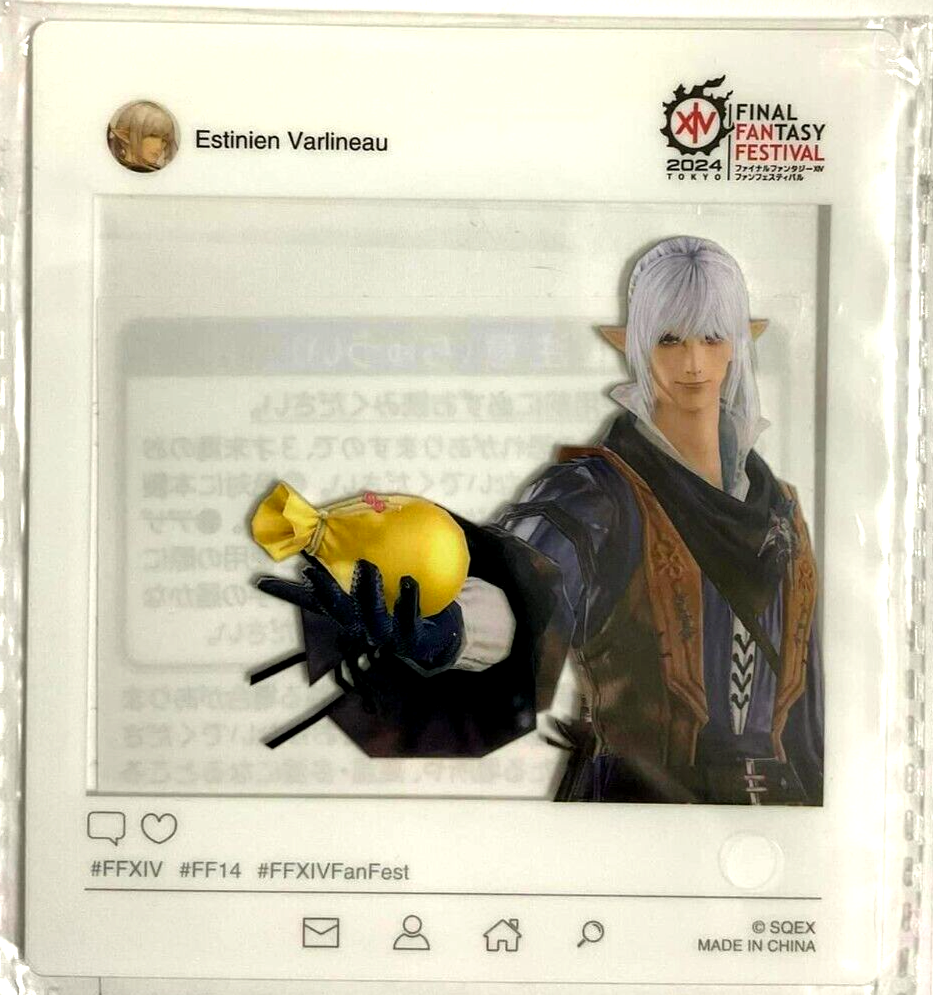 Final Fantasy XIV Fan Festival 2024 SNS Acrylic Clear Card Estinien Varlineau