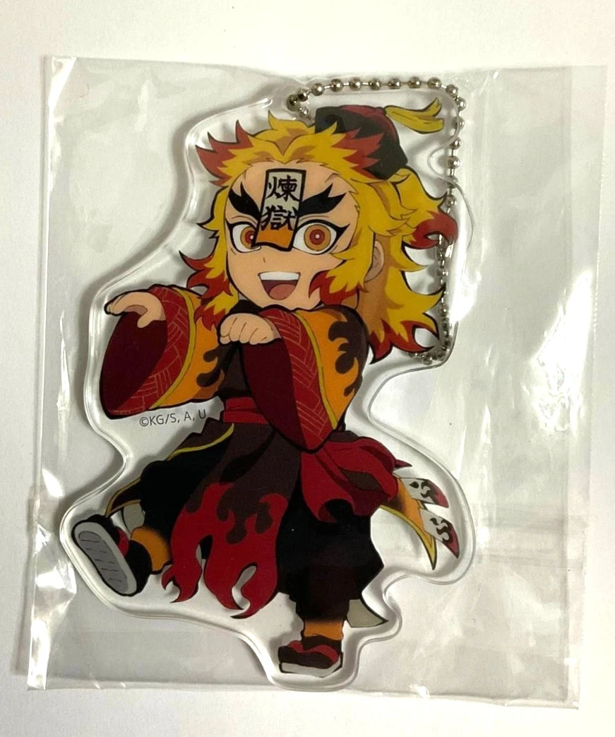 Kimetsu no Yaiba Ufotable Halloween Acrylic Keychain Strap Kyojuro Rengoku