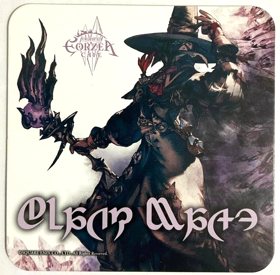 Final Fantasy XIV Job Art Coaster Black Mage Eorzea Cafe