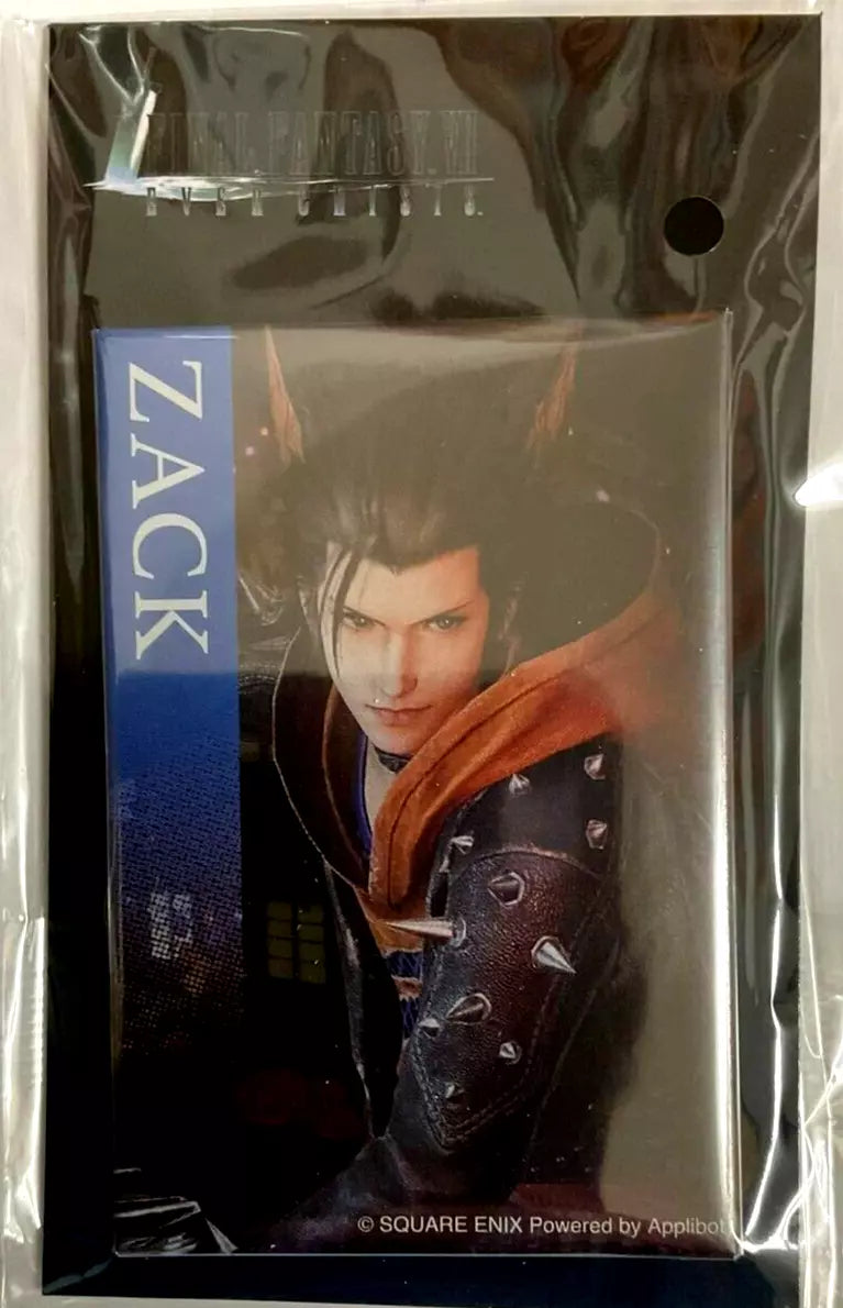 Final Fantasy VII EVER CRISIS ONLINE Kuji Metallic Can Badge Button Zack Fair