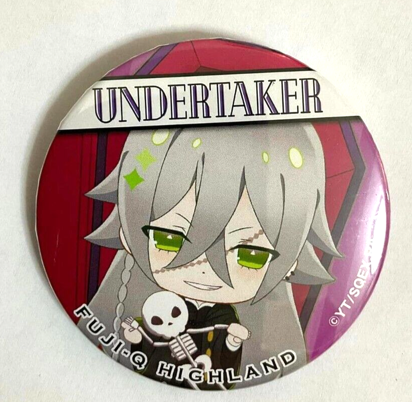 Black Butler Can Badge Button Undertaker FujiQ Highland