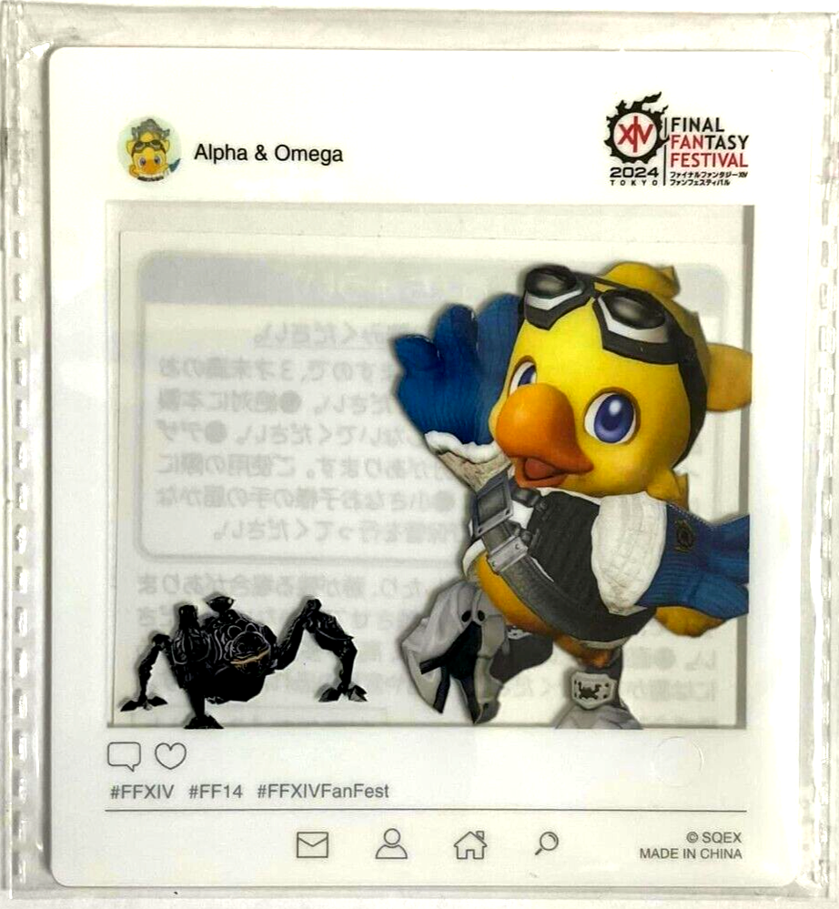 Final Fantasy XIV Fan Festival 2024 SNS Acrylic Clear Card Alpha Omega