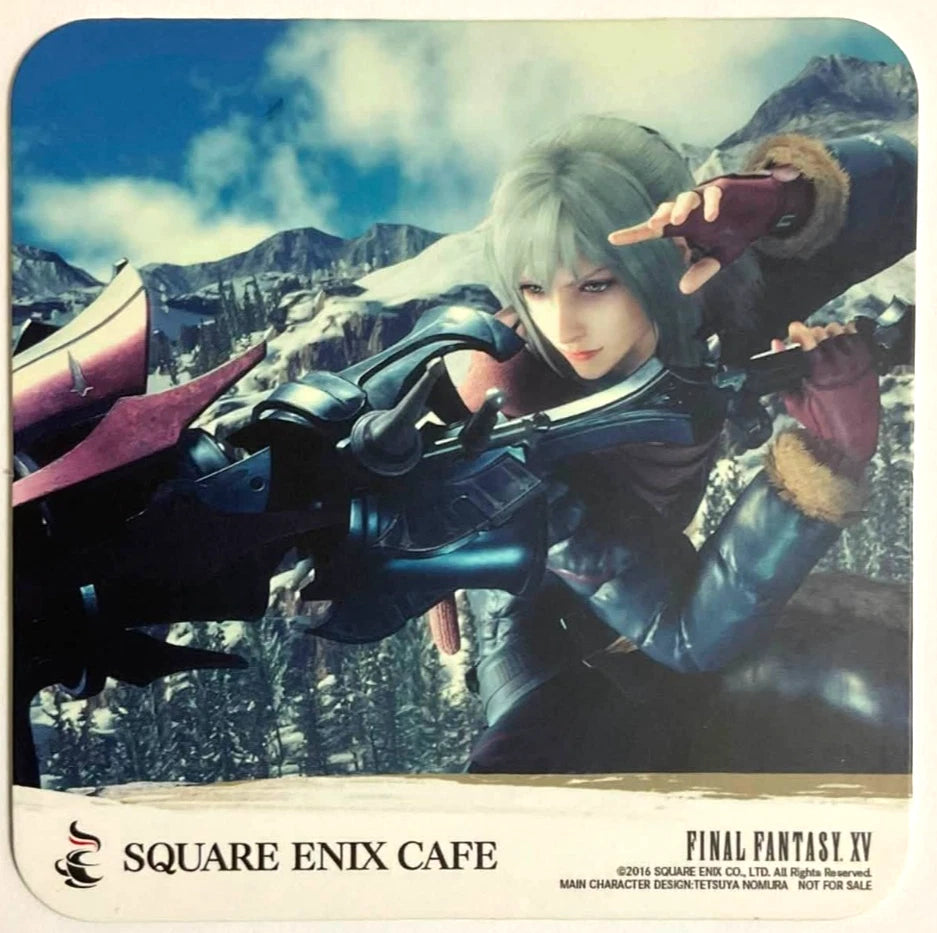 Final Fantasy XV Original Coaster Aranea Highwind Square Enix Cafe xde