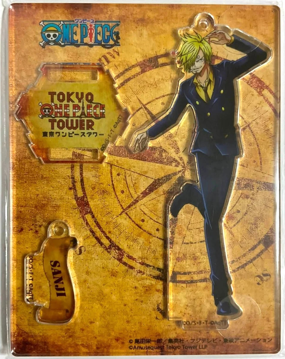 One Piece Acrylic Stand Vinsmoke Sanji Tokyo Tower Limited Gold xde