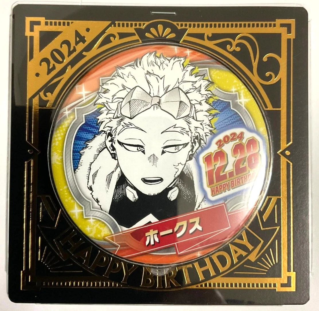 My Hero Academia Bday 2024 Can Badge Button Hawks Takami