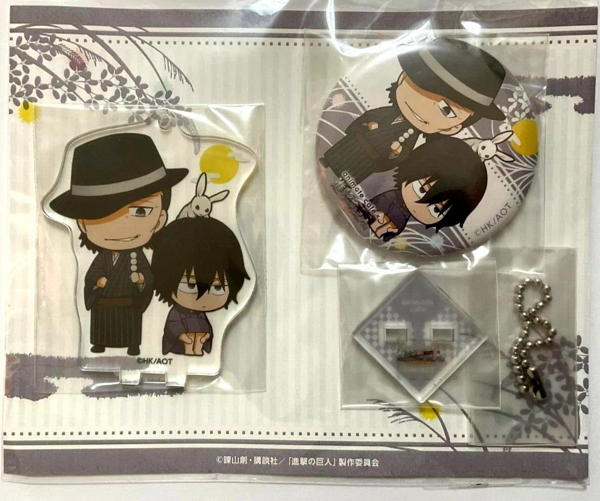 Attack On Titan Acrylic Stand Can Badge Button Kenny Little Levi Gratte Cafe