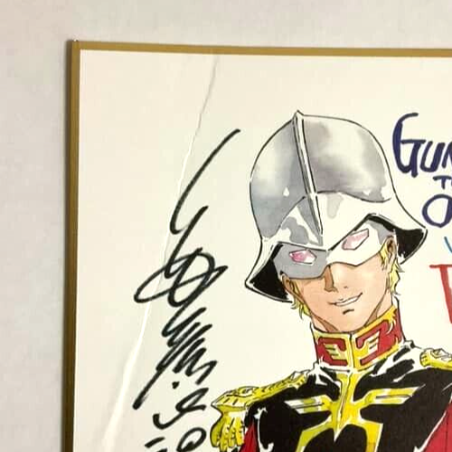 Mobile Suit Gundam THE ORIGIN Autograph Shikishi Clash at Loum Char Aznable USED