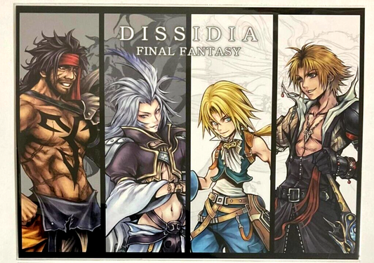 Final Fantasy DISSIDIA Postcard Tidus Cloud Squall Sephiroth Zidane