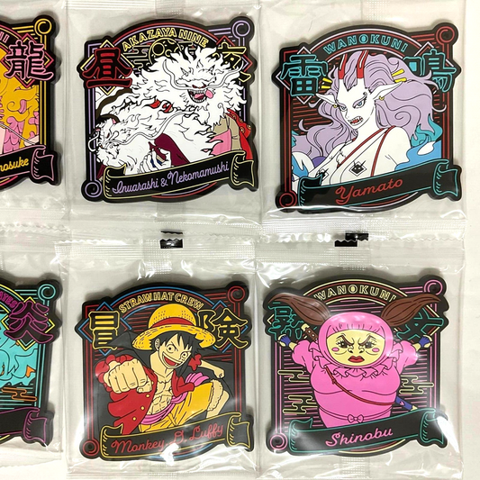One Piece Kuji Rubber Coaster Luffy Yamato Izo Kikunojo Kaido Marco Momonosuke