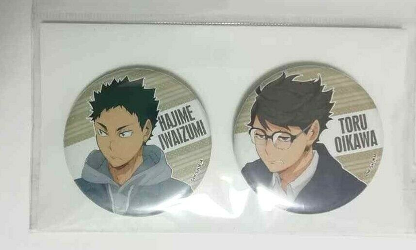 Haikyuu Pair Can Badge Button Toru Oikawa Hajime Iwaizumi
