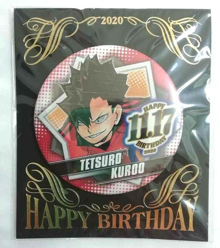Haikyuu Bday Can Badge Button Tetsuro Kuroo