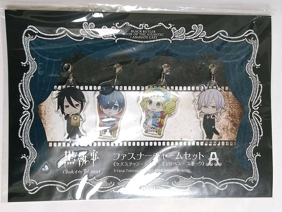 Black Butler Atlantic Acrylic Keychain Ciel Sebastian Elizabeth Snake