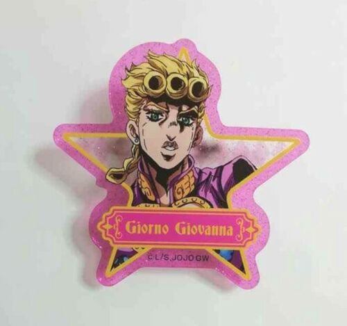 JOJO Golden Wind Star Acrylic Badge Button Giorno Giovanna SPINNS
