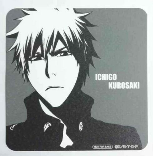 Bleach Collabo Cafe Honpo Paper Black Coaster Ichigo Kurosaki