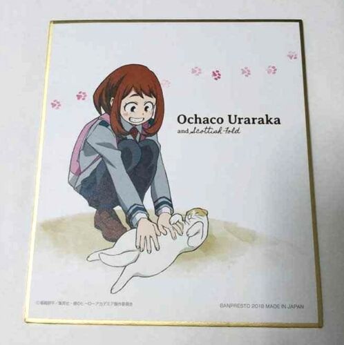 My Hero Academia Cat Paper Autograph Shikishi Ochako Uraraka