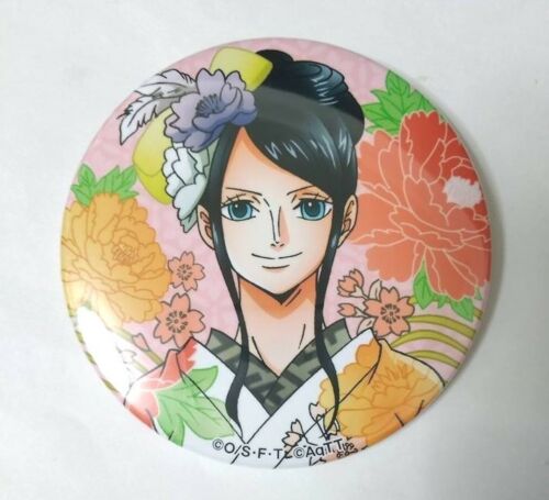 One Piece Can Badge Button Nico Robin Yakara Mugiwara Tower