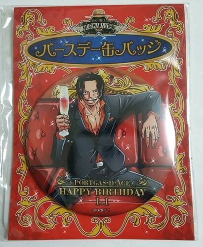 One Piece Can Badge Button Portgas D Ace Yakara Mugiwara
