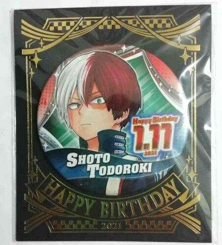My Hero Academia Bday 2021 Can Badge Button Shoto Todoroki