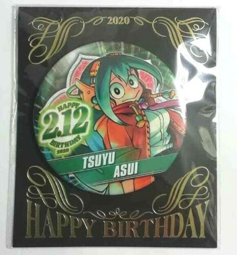 My Hero Academia Bday Can Badge Button Tsuyu Asui