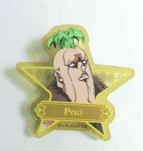 JOJO Golden Wind Star Acrylic Badge Button Pesci SPINNS Cafe