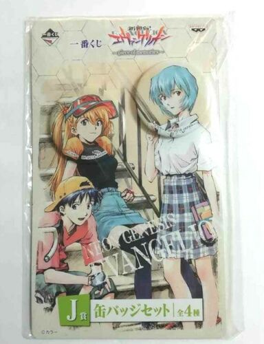 Evangelion Can Badge Button Set Rei Ayanami Soryu Asuka Langley