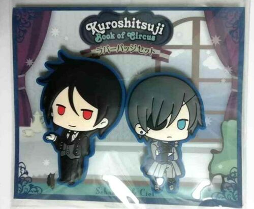 Black Butler Rubber Badge Button Ciel Phantomhive Sebastian