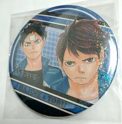 Haikyuu Can Badge Button Hologram Toru Oikawa Hajime Iwaizumi