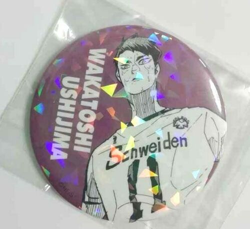 Haikyuu V HEROES All Star Hologram Can Badge Button Wakatoshi Ushijima