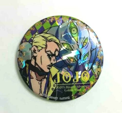 JOJO Golden Wind Hologram Can Badge Button Prosciutto
