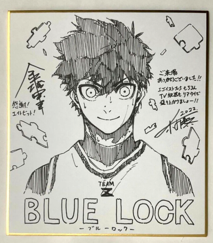 Blue Lock Bonus Autograph Shikishi Yoichi Isagi Nomura Kaneshiro