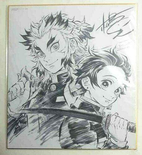 Kimetsu no Yaiba Demon Slayer Mugen Autograph Shikishi Kyojuro Rengoku Tanjiro Kamado