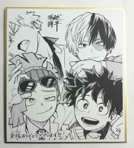 My Hero Academia World Heroes Mission Mini Autograph Shikishi Midoriya Bakugo Todoroki