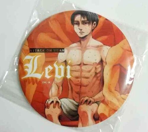 Attack On Titan Sauna Big Can Badge Button Levi Ackerman