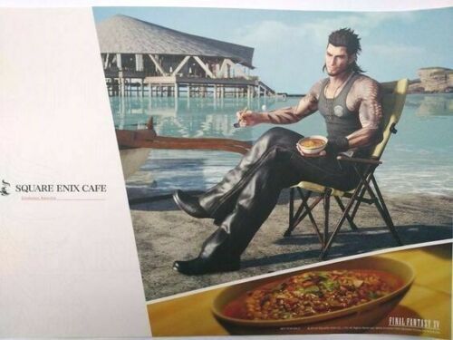 Final Fantasy XV Paper Luncheon Mat Gladiolus Amicitia Square Enix Cafe