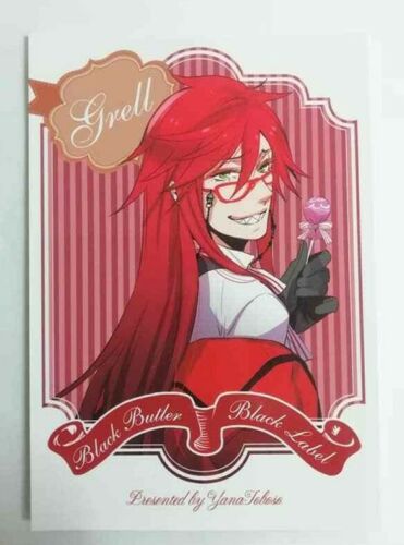 Black Butler Label Funtom Bonus Bromide Card Grell Sutcliff