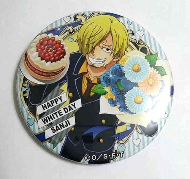 One Piece Yakara White Day Can Badge Button Vinsmoke Sanji