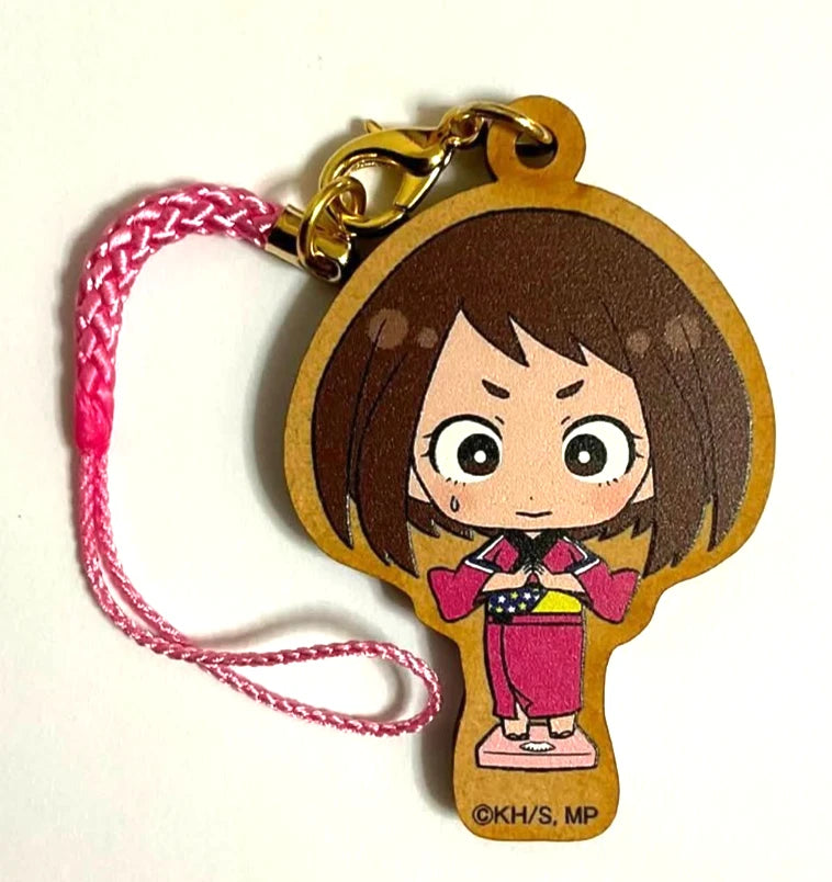 My Hero Academia x OEDO ONSEN Mini Wooden Keychain Strap Ochako Uraraka xde