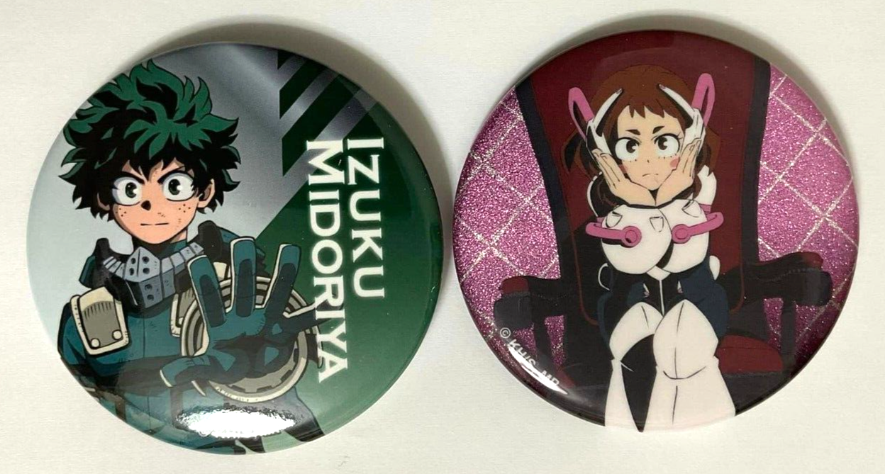 My Hero Academia Can Badge Button x2 Izuku Midoriya Deku Ochako Uraraka