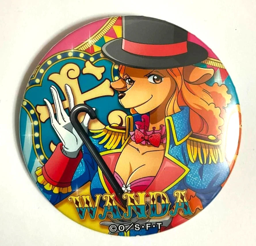 One Piece Yakara CIRCUS Can Badge Button Wanda Mink Mugiwara xde