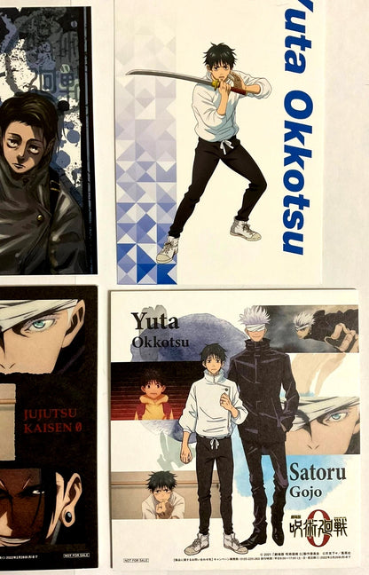 Jujutsu Kaisen Mini Card x4 Yuta Okkotsu Satoro Gojo Suguru Geto