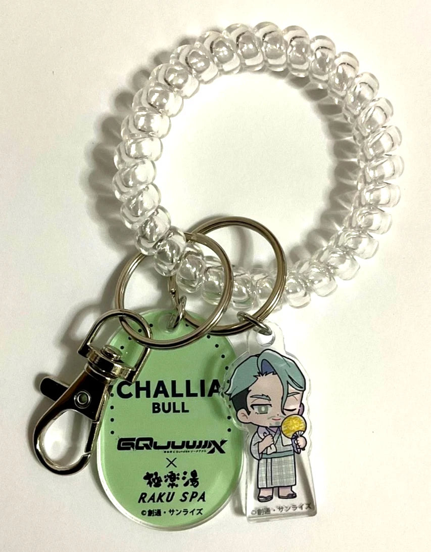 Gundam GQuuuuuuX x RAKU SPA Acrylic Locker Keychain Strap Challia Bull