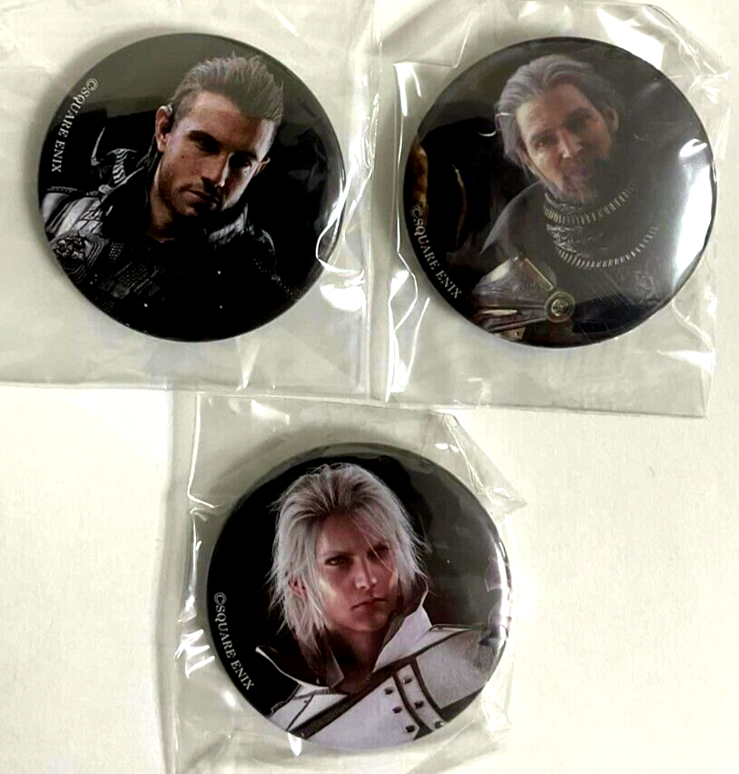 Final Fantasy XV Mini Can Badge Button x3 Ravus Regis Nyx