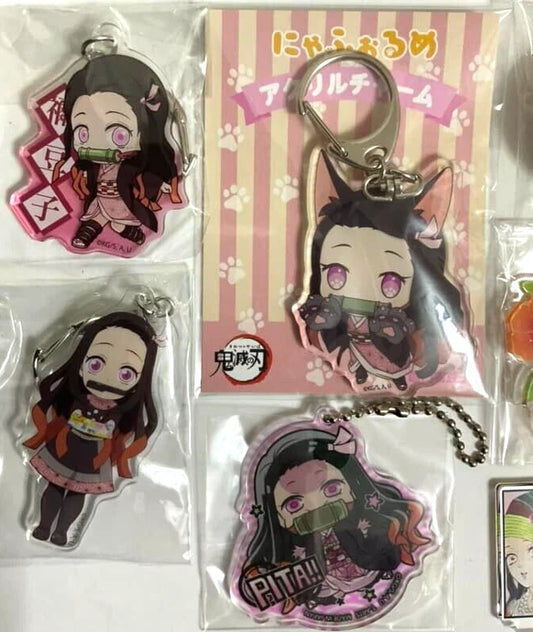 Kimetsu Yaiba Demon Slayer Pita Acrylic Stand Keychain Magnet Nezuko Kamado xde